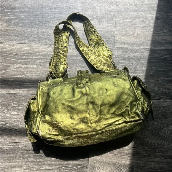 Vintage Green Leather Betsey Johnson Bag - Picture 4 of 10